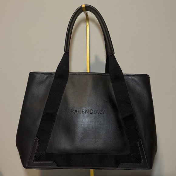 Balenciaga Black Cabas Leather Shopper Tote - Picture 1 of 8